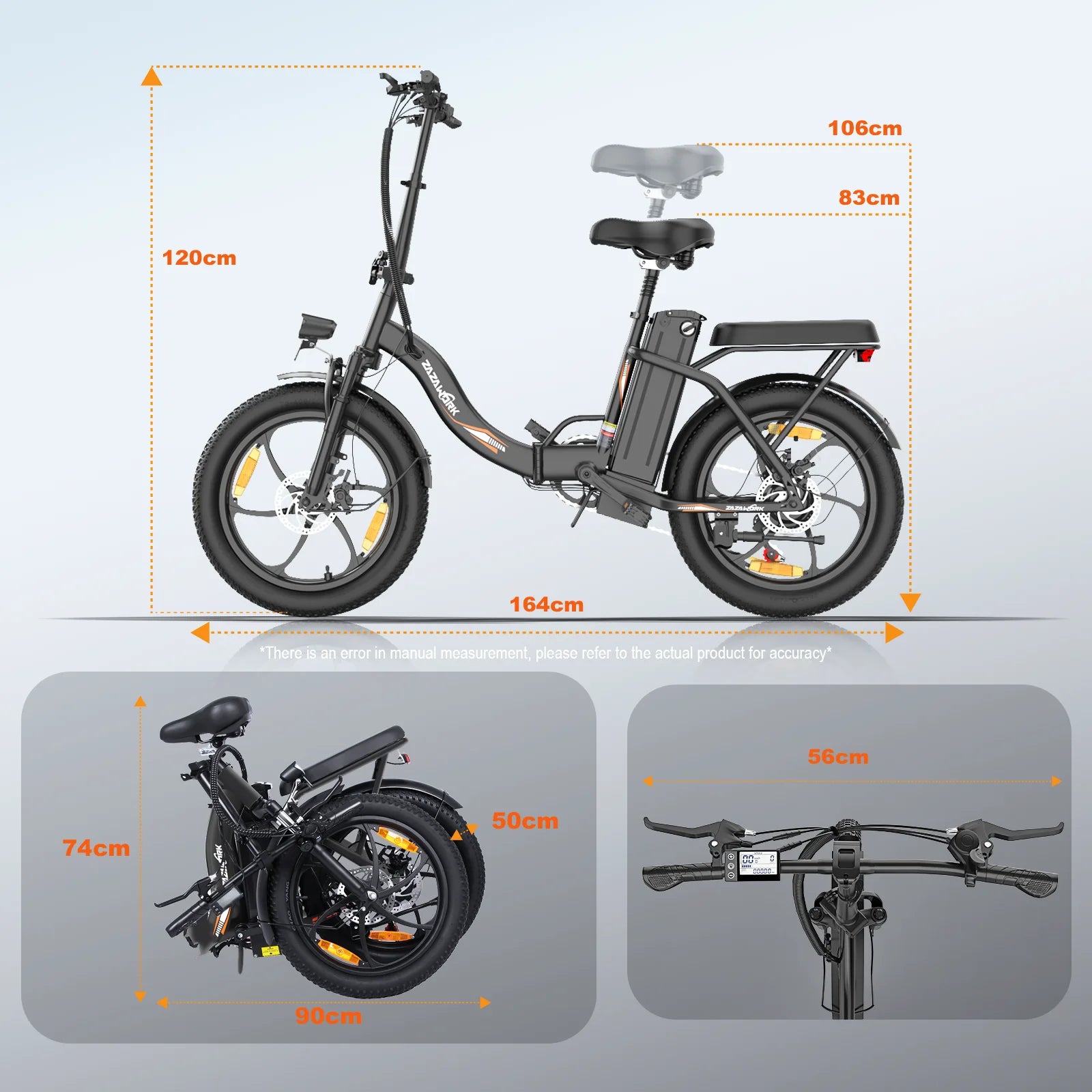 Vélo électrique pliant ZAZAWORK C16 – 20" | 250W | 48V 16Ah