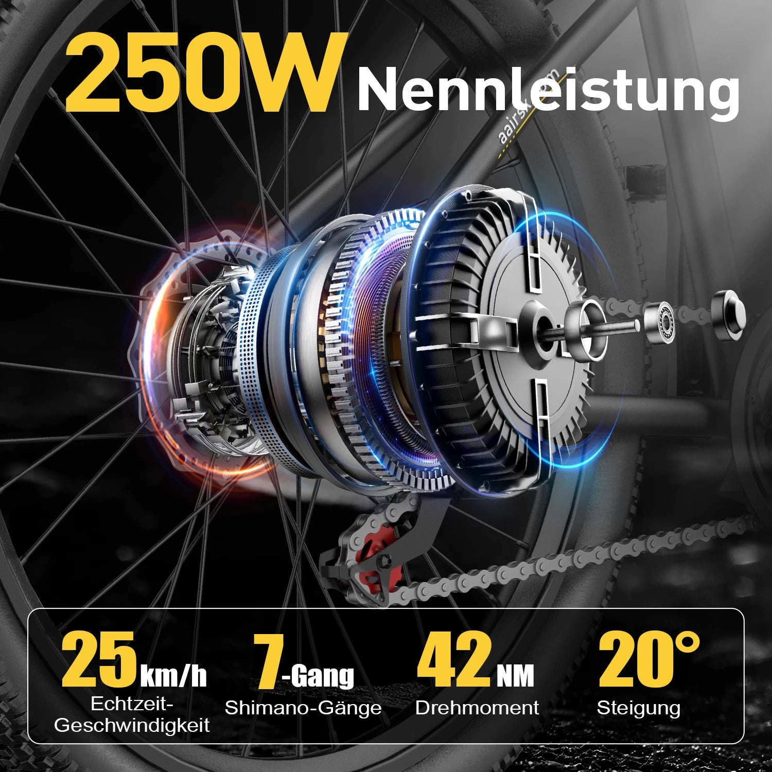 Vélo Électrique de Montagne 26"  250W