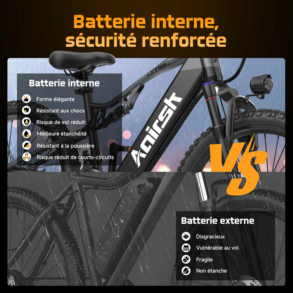 Vélo électrique tout-terrain Aairsk XT90  26" | 250W