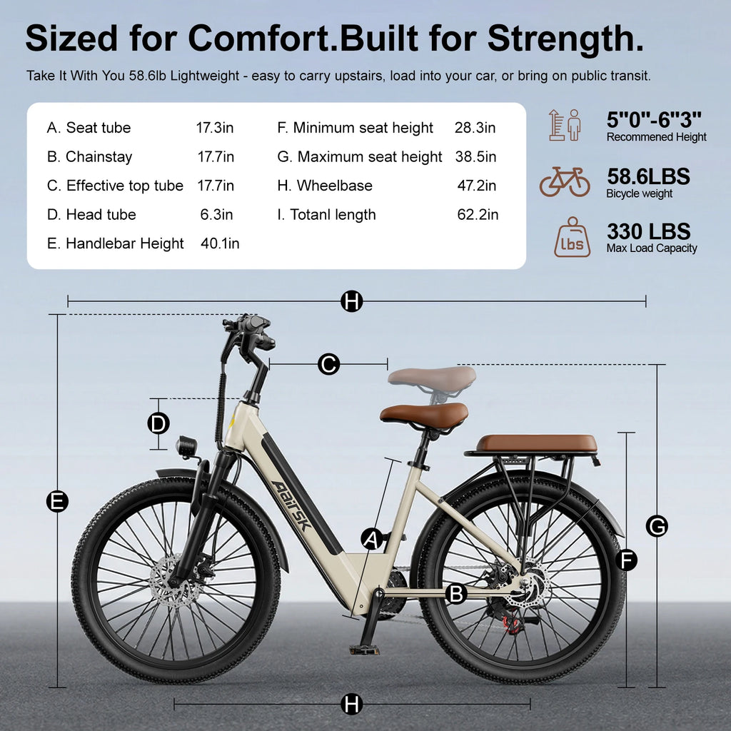 Vélo Électrique Aairsk 250W  36V 13Ah
