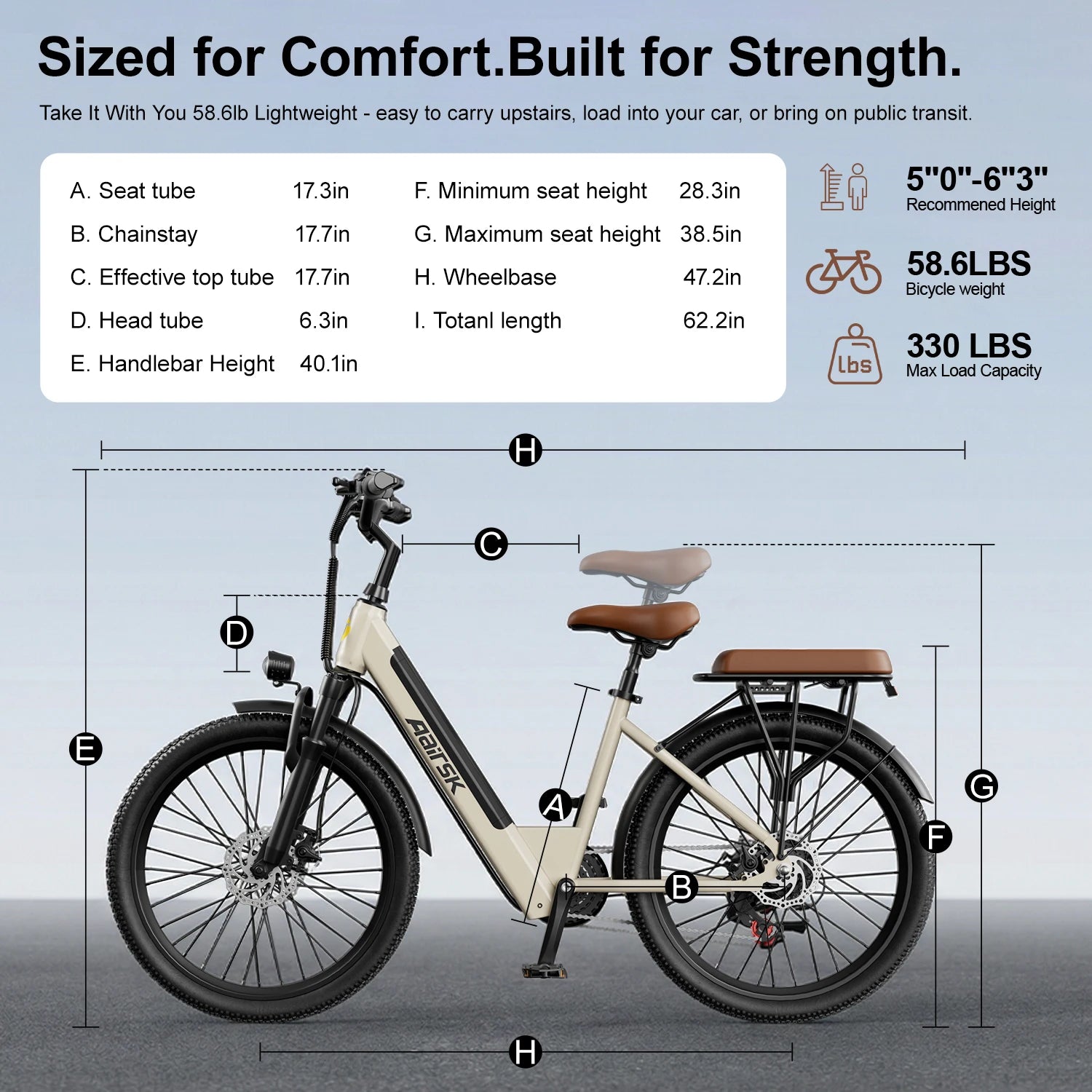 Vélo Électrique Aairsk 250W  36V 13Ah