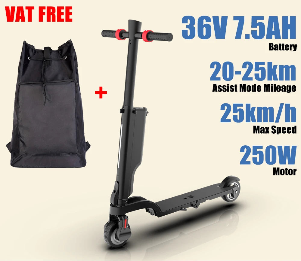 Trottinette électrique HX X6 5.5"  250W | 36V 7.5Ah | Triple pliage