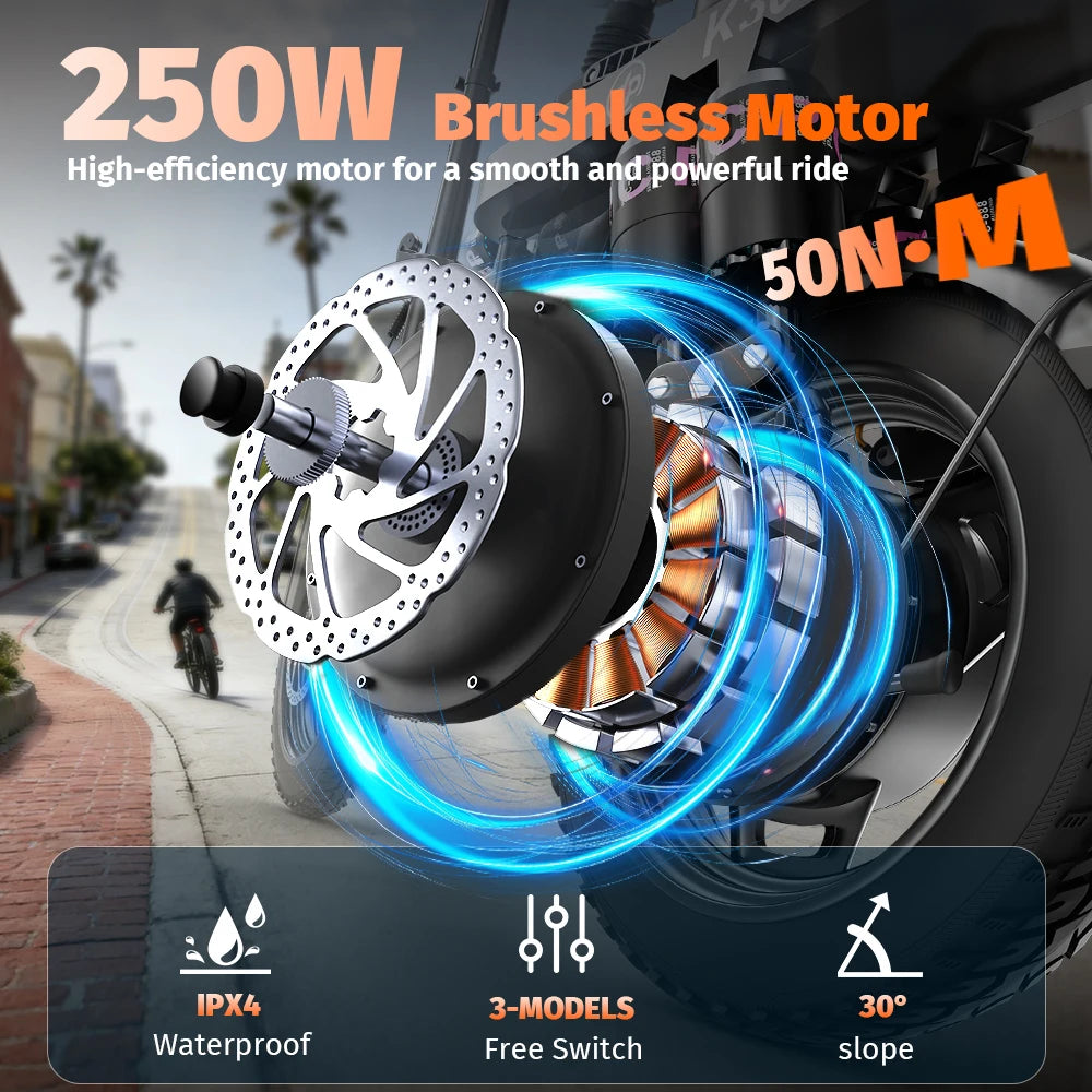 Vélo électrique DEEPOWER K306 14"  250W | 48V 10Ah