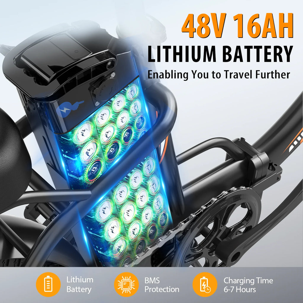 Vélo électrique pliant ZAZAWORK C16 – 20" | 250W | 48V 16Ah