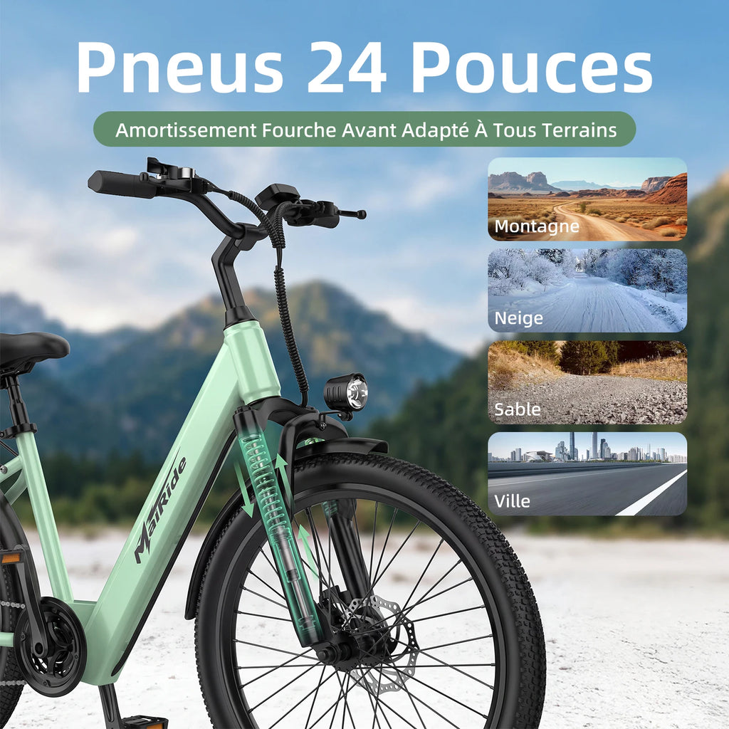 Vélo électrique AAIRSK SU7 24"  250W | 36V 13Ah