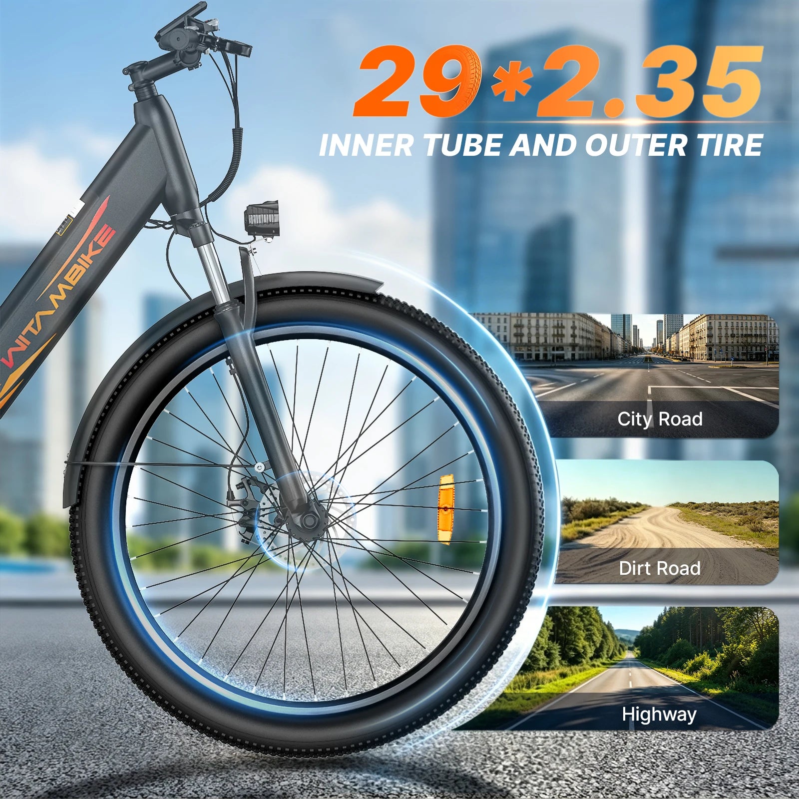 Vélo électrique WITAMBIKE W28 29"  250W Autonomie 120 km