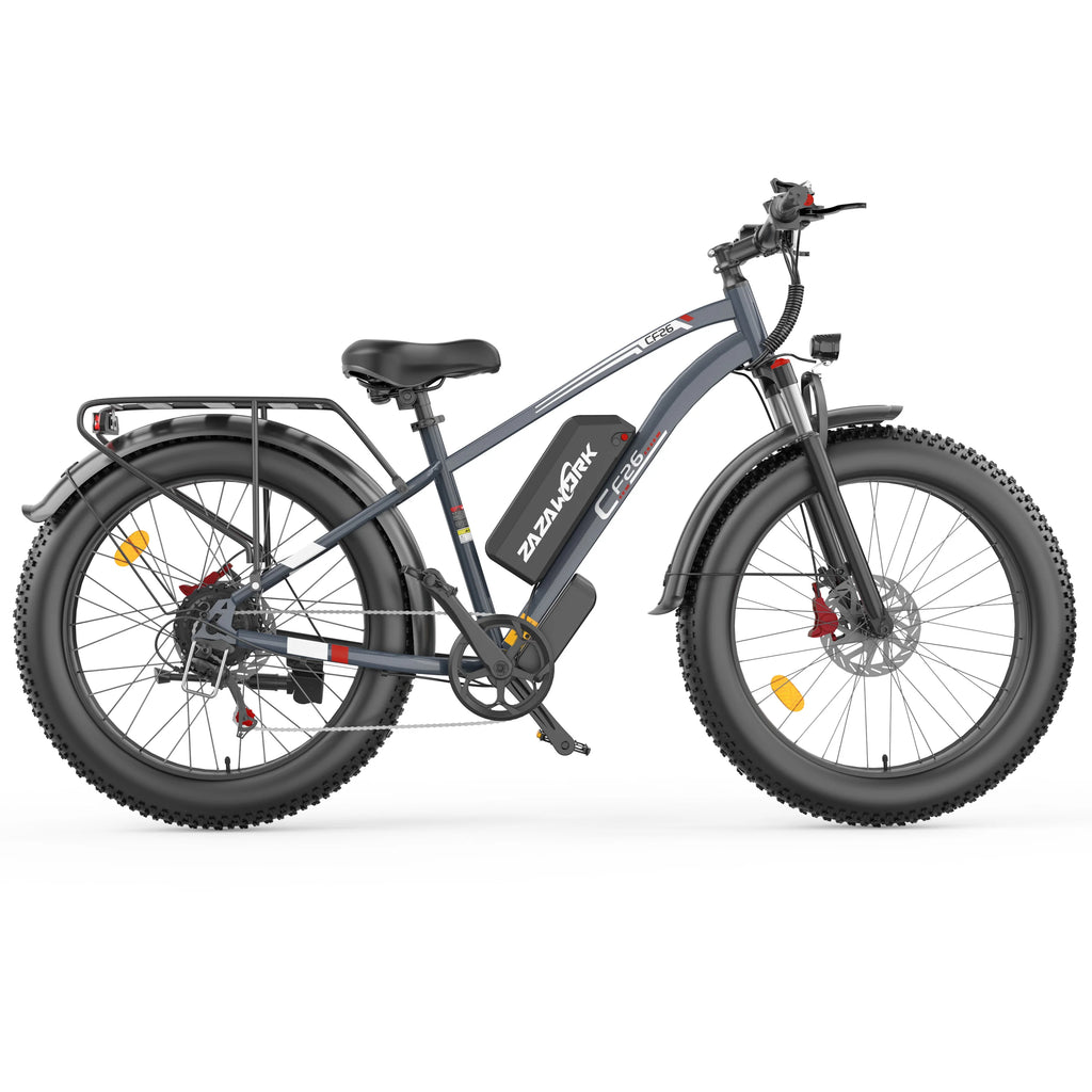 VTT électrique ZAZAWORK CF26 26" Fat Tire  1000W  Autonomie 120 km