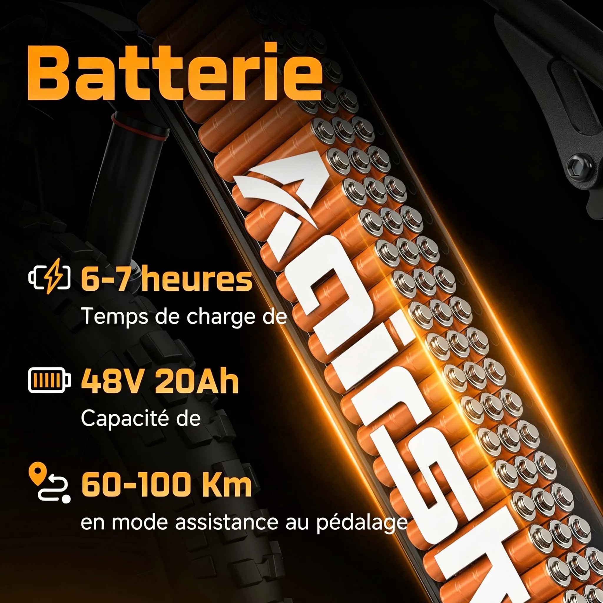 Vélo électrique tout-terrain Aairsk XT90  26" | 250W