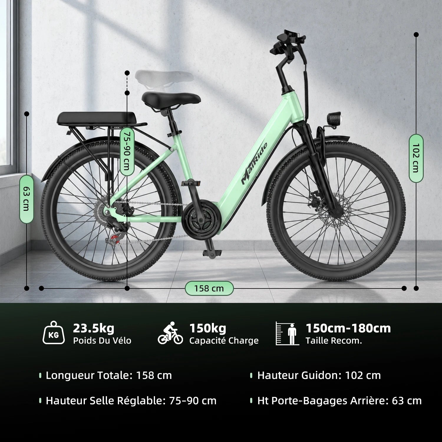 Vélo électrique AAIRSK SU7 24"  250W | 36V 13Ah