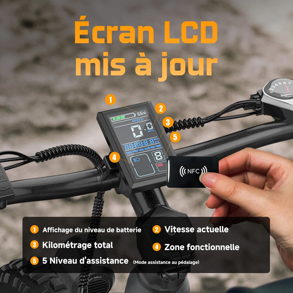 Vélo électrique tout-terrain Aairsk XT90  26" | 250W