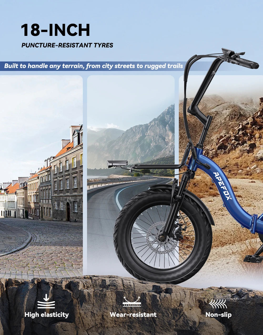 Scooter électrique 3 roues pliant APEFOX RH30 | 500W | 48V 15Ah