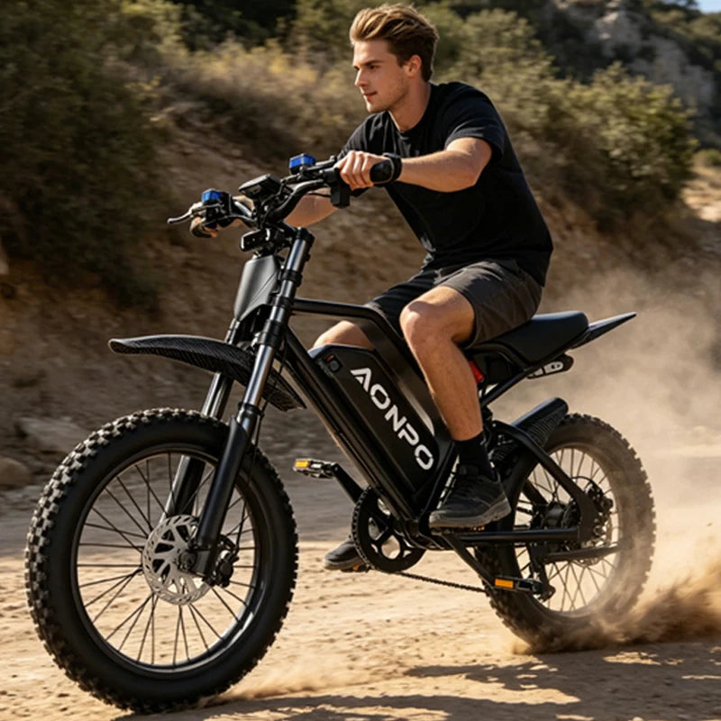 VTT électrique tout-terrain V21 17" | 1000W | 52V 20Ah