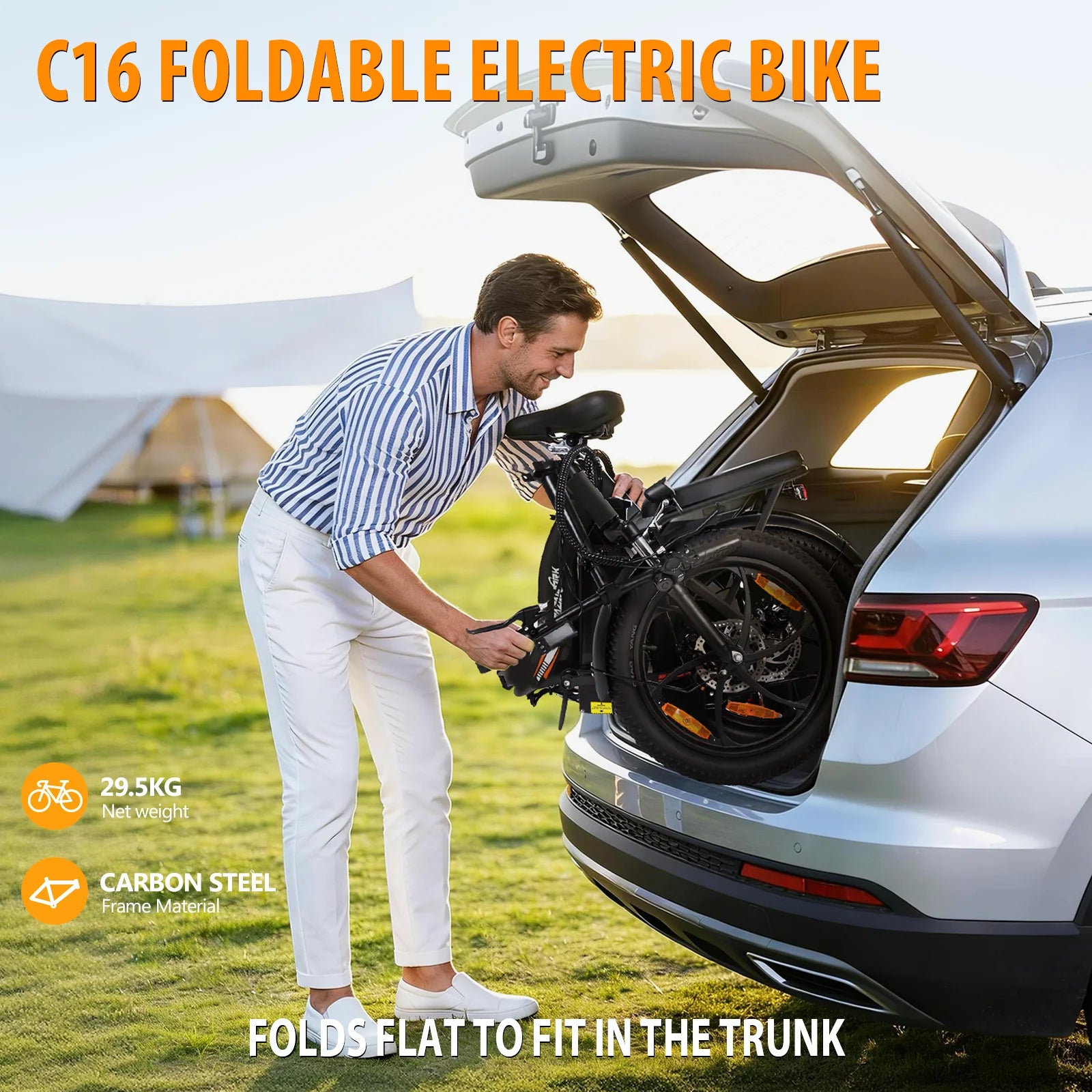 Vélo électrique pliant ZAZAWORK C16 – 20" | 250W | 48V 16Ah