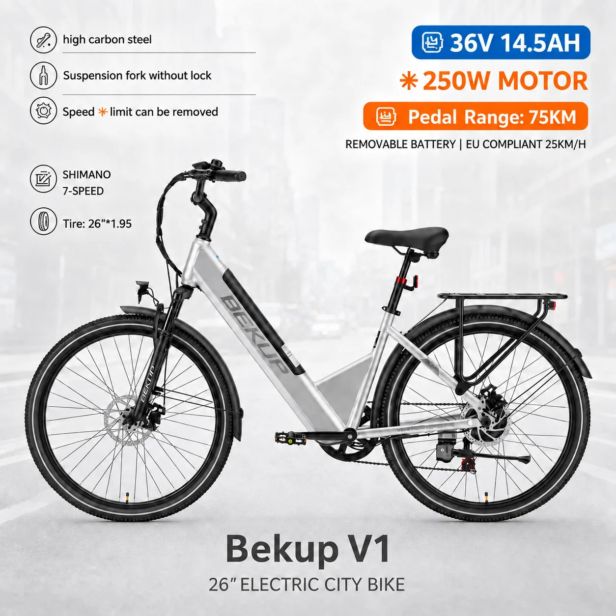 Vélo Électrique Bekup V1 – 250W