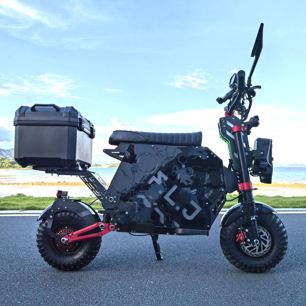 Scooter électrique FLJ F14 | 72V  100Ah  | 12000 W | App & NFC | Jusqu'à 300 km