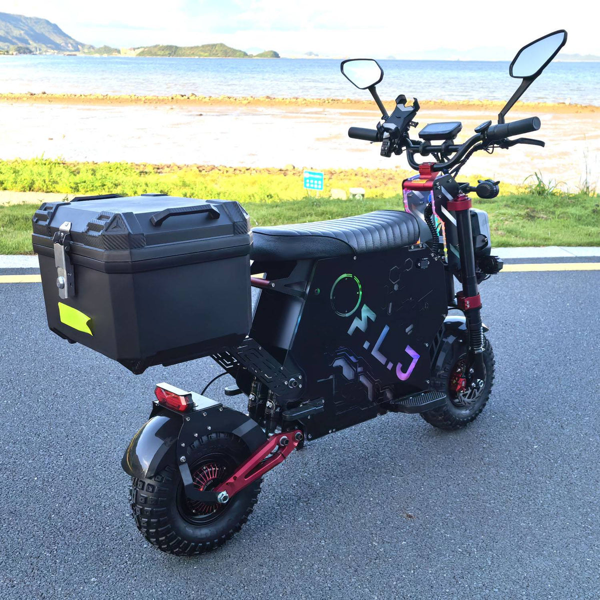 Scooter électrique FLJ F14 | 72V  100Ah  | 12000 W | App & NFC | Jusqu'à 300 km