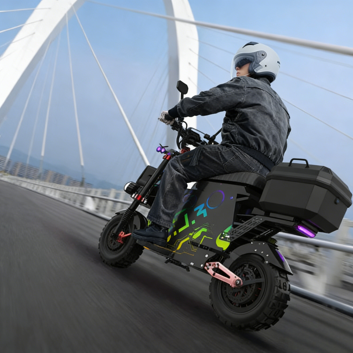 Scooter électrique DO-TOP A7 Max | 72V 12 000W | Citycoco | Jusqu'à 120 km