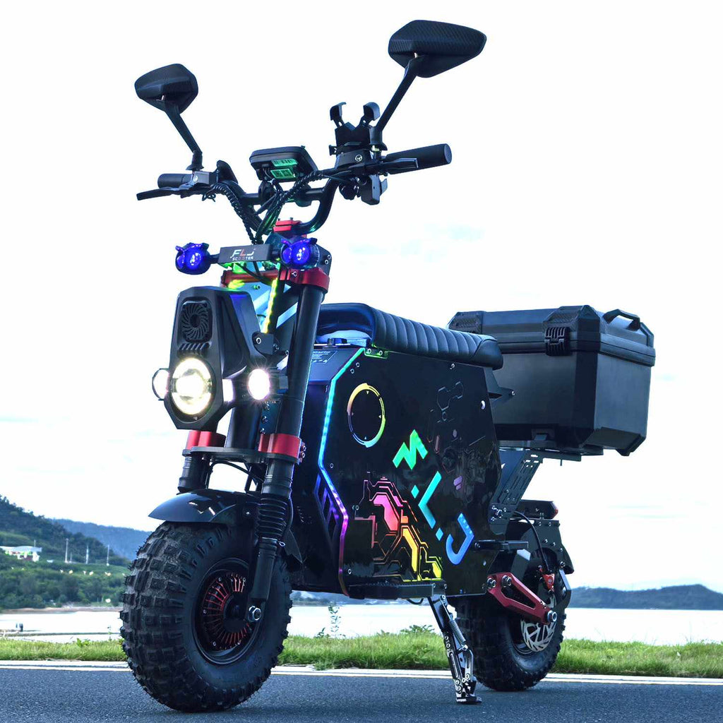 Scooter électrique FLJ F14 | 72V  100Ah  | 12000 W | App & NFC | Jusqu'à 300 km