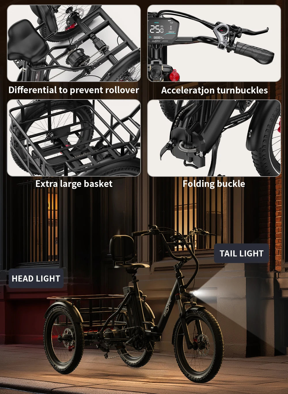 Vélo électrique ONESPORT OT30 PRO 20"  250W | 48V 18Ah | Autonomie 90 km