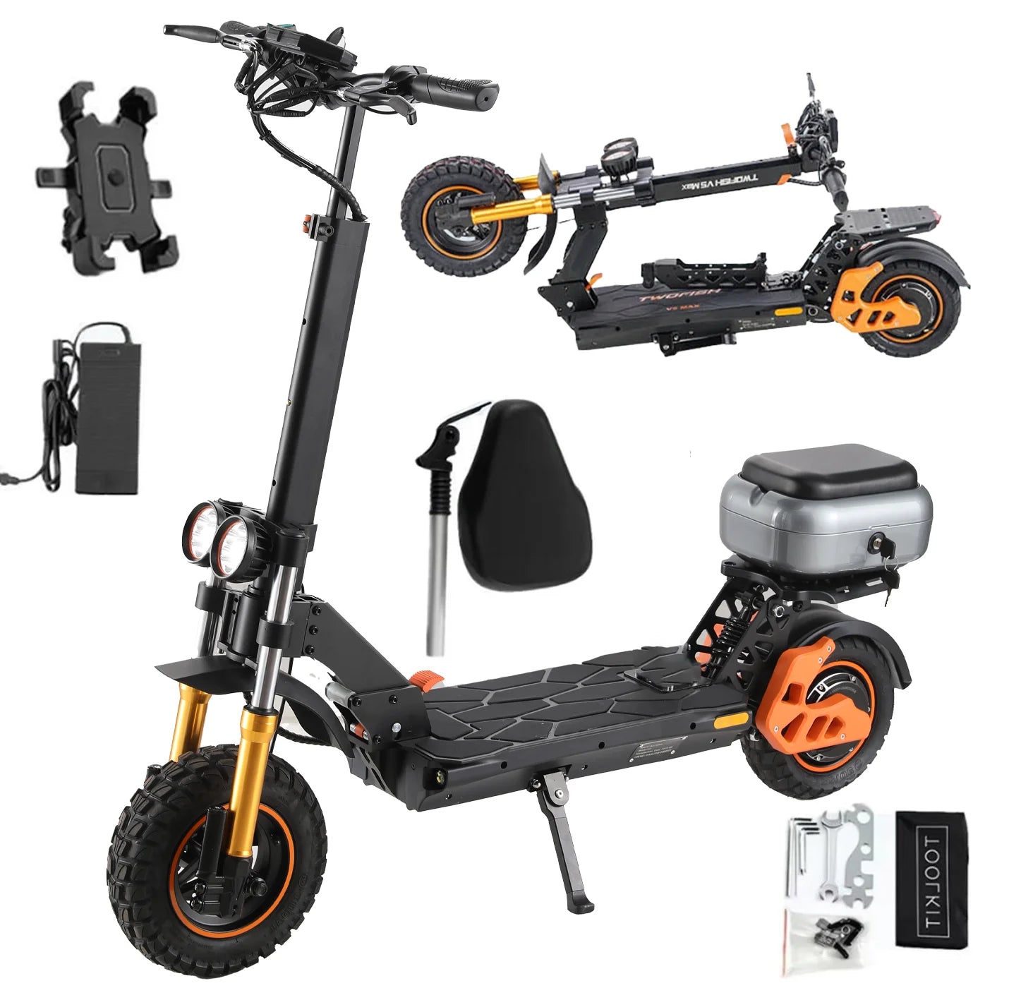 Trottinette électrique IWAFO V5 Max | 1200W | 48V 18Ah
