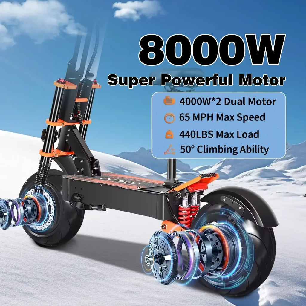 Trottinette Électrique X8 PRO — Double Moteur 10 000 W