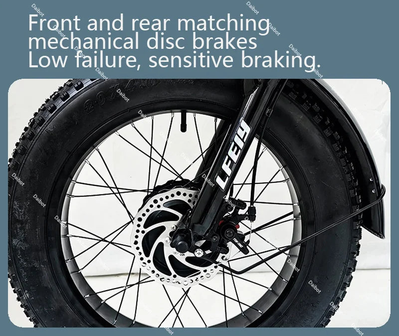 Tricycle Électrique Pliant 3 Roues — Fat Tire 20 pouces  500 W