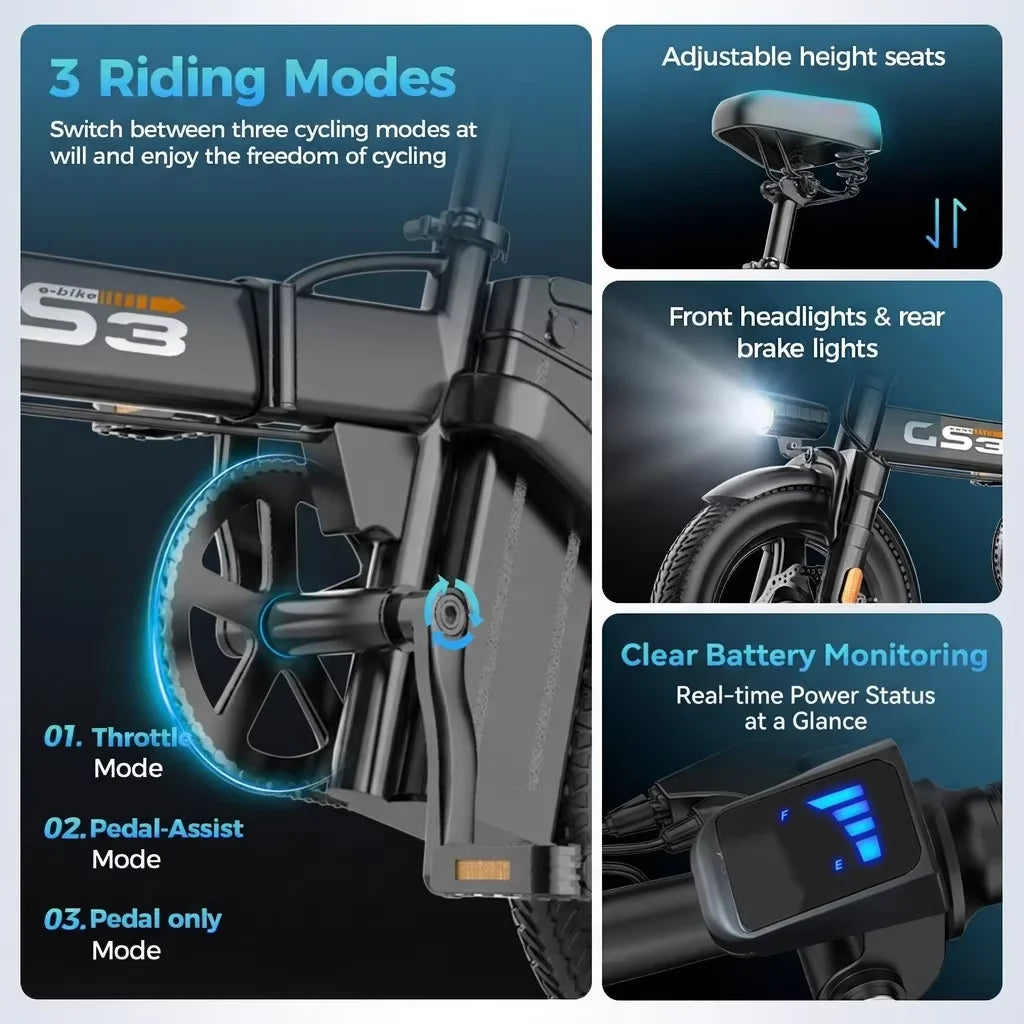 Vélo Électrique Pliant Toofly GS3  250W ou 600W