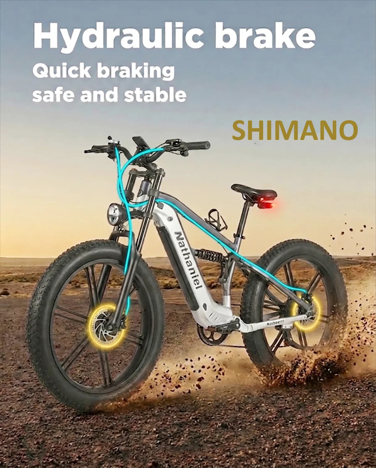 VTT électrique NATHANIEL SYR09 26"  2×1000W | 48V 20Ah Samsung