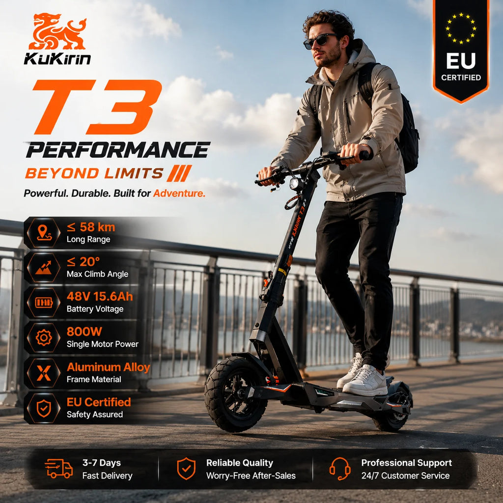 Trottinette électrique KUKIRIN T3 10"  800W | 48V 15.6Ah