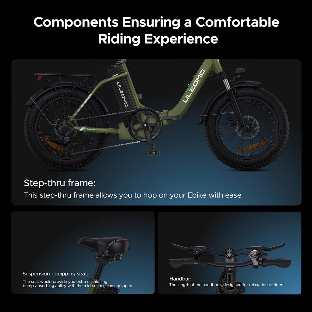 Vélo électrique pliant Ulzomo Dolphin  20" | 250W