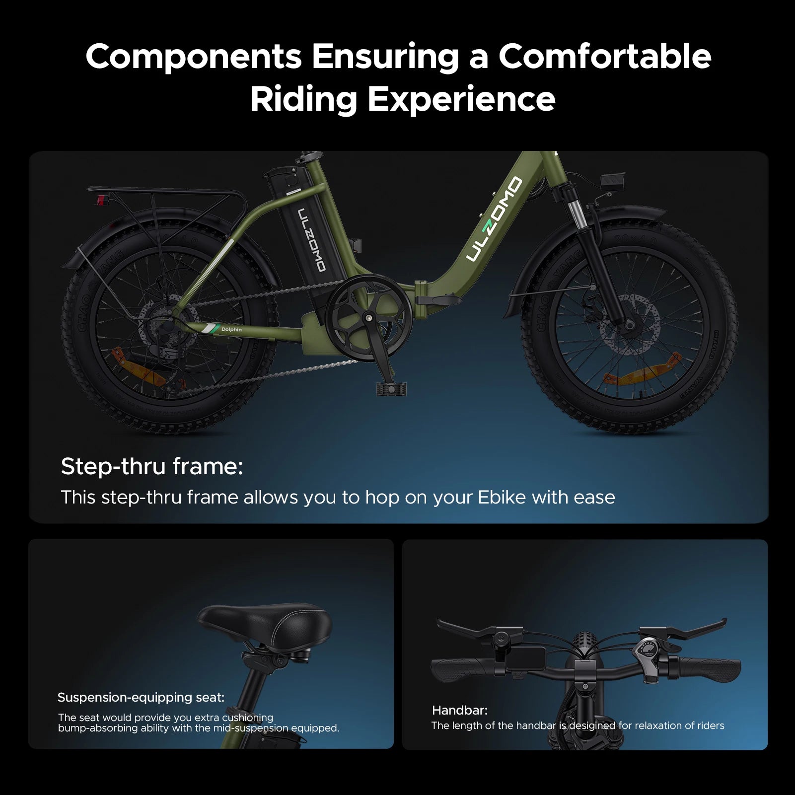 Vélo électrique pliant Ulzomo Dolphin  20" | 250W