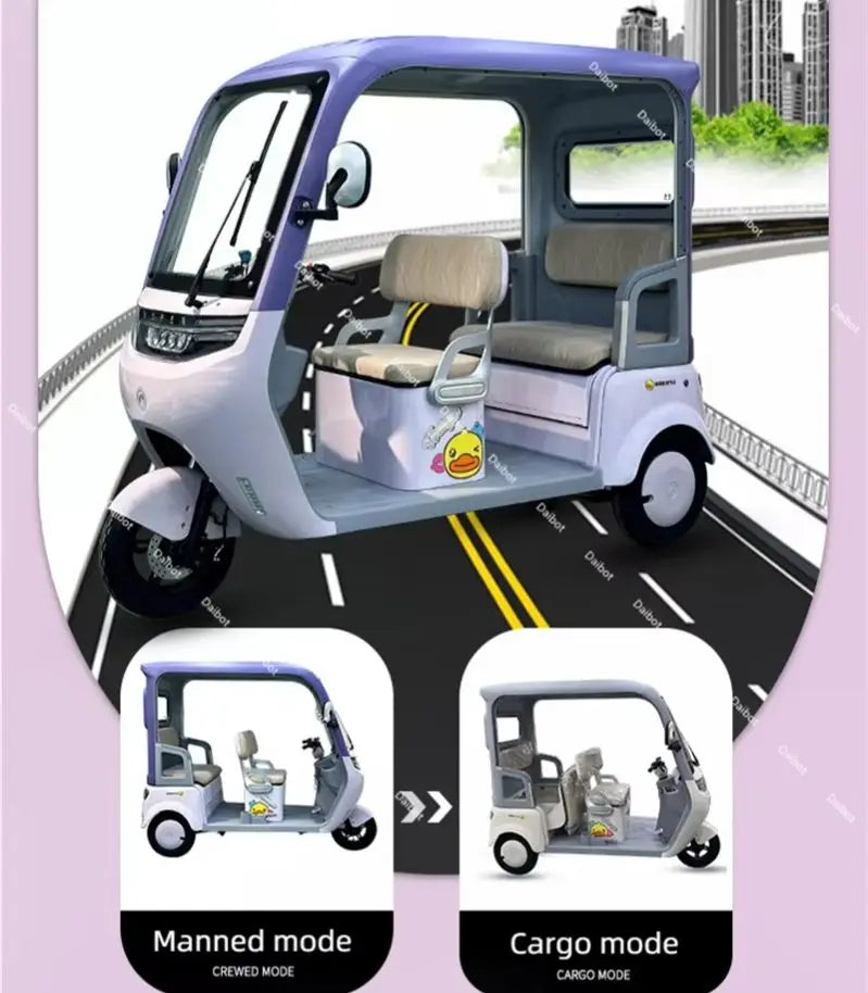 Tricycle Électrique Daibot 800W | 60V 20Ah