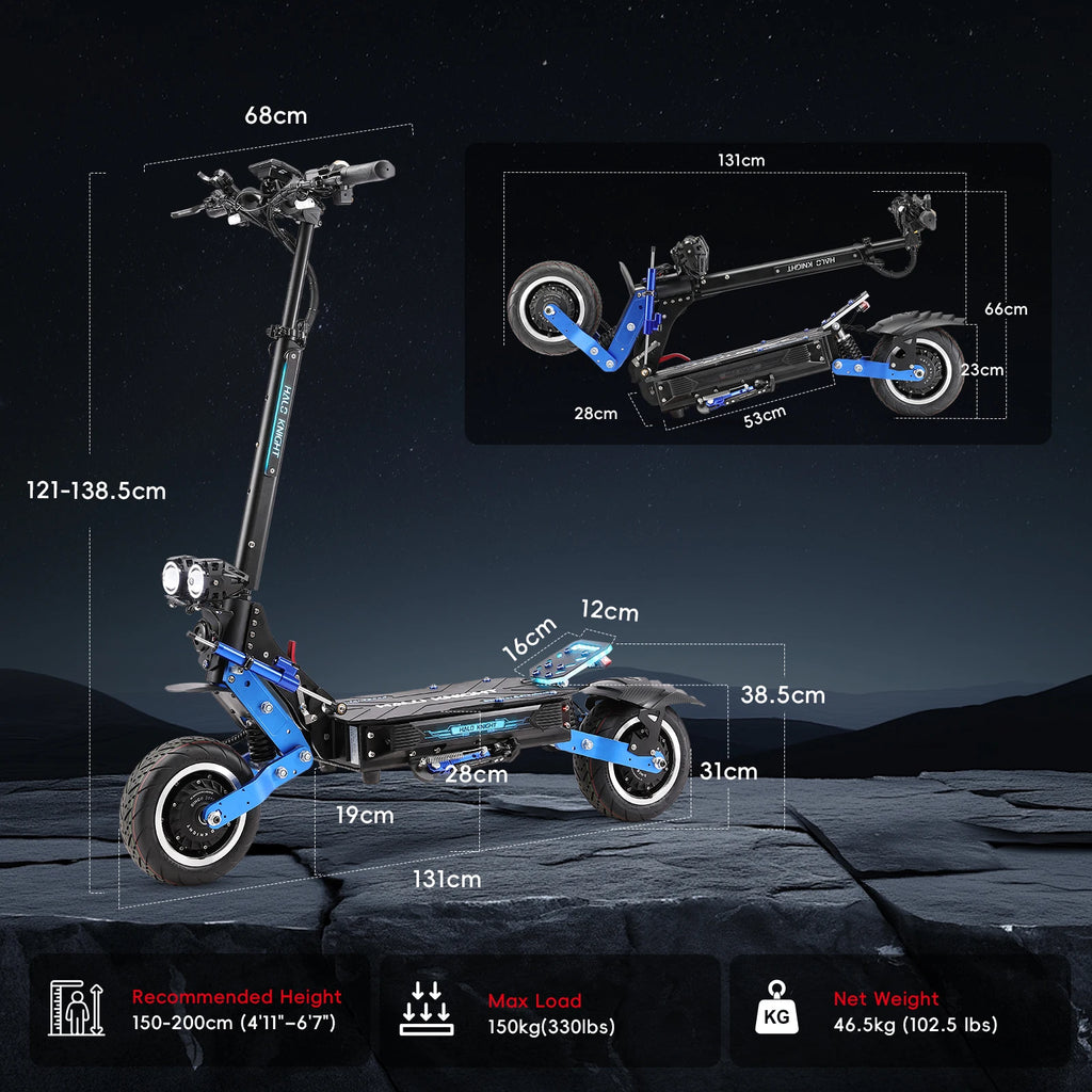 Trottinette Électrique HALO KNIGHT T108Pro — 6000W | 60 V 38,4 Ah