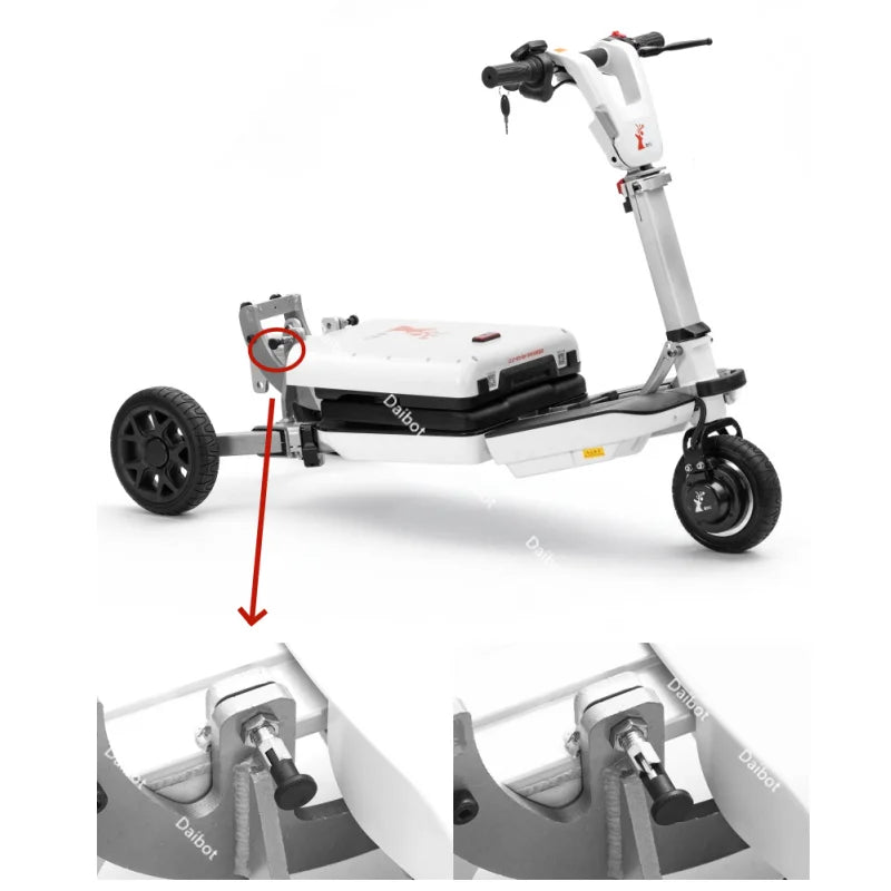 Tricycle Électrique Pliable 3 Roues Daibot 350W 48V