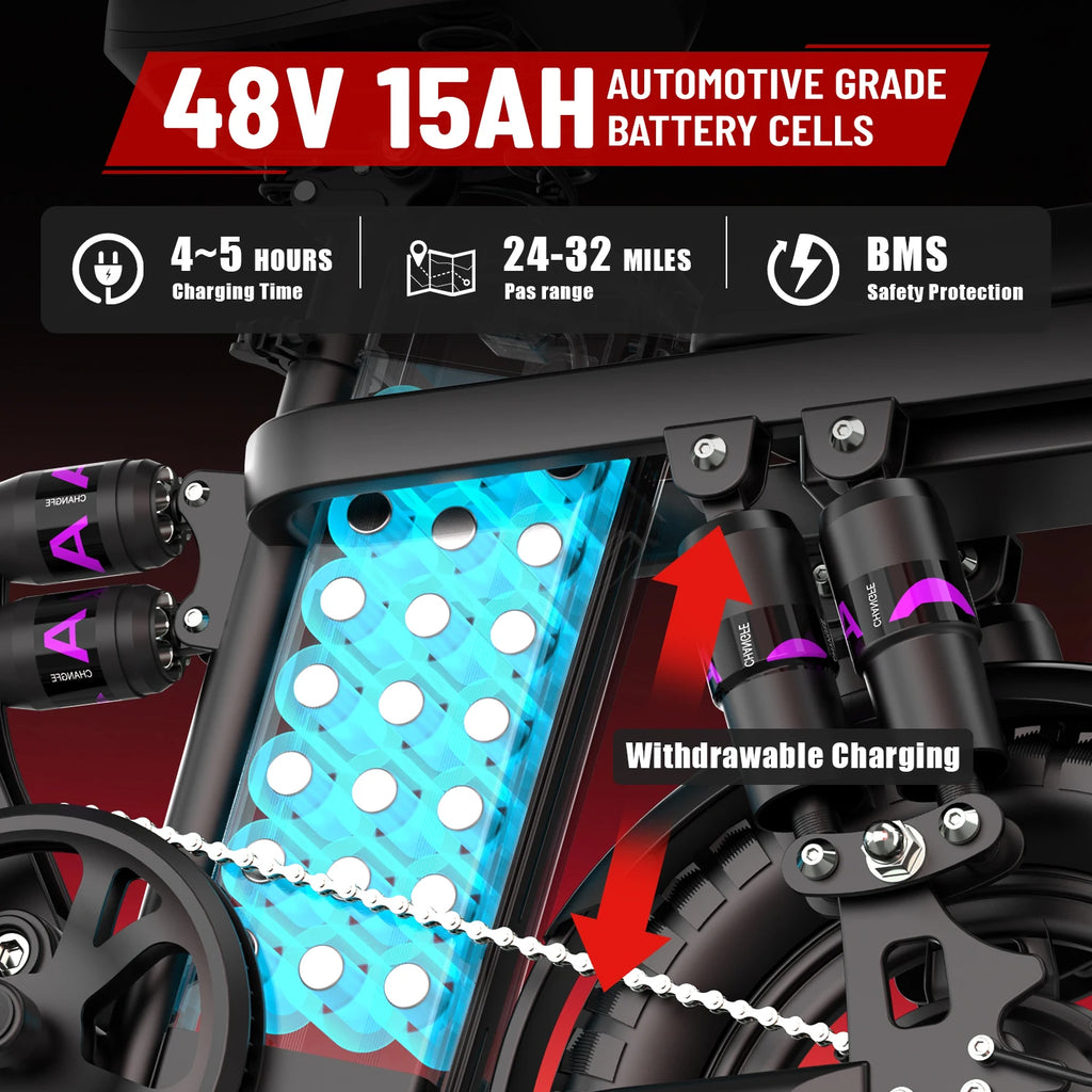 Vélo Électrique Pliant UPlee GE5 –  250W 48V