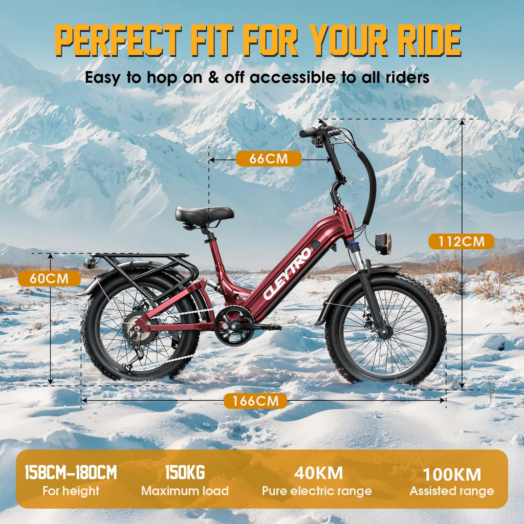 Vélo électrique Cleytro XC20 – 500W | 48V 15,6Ah