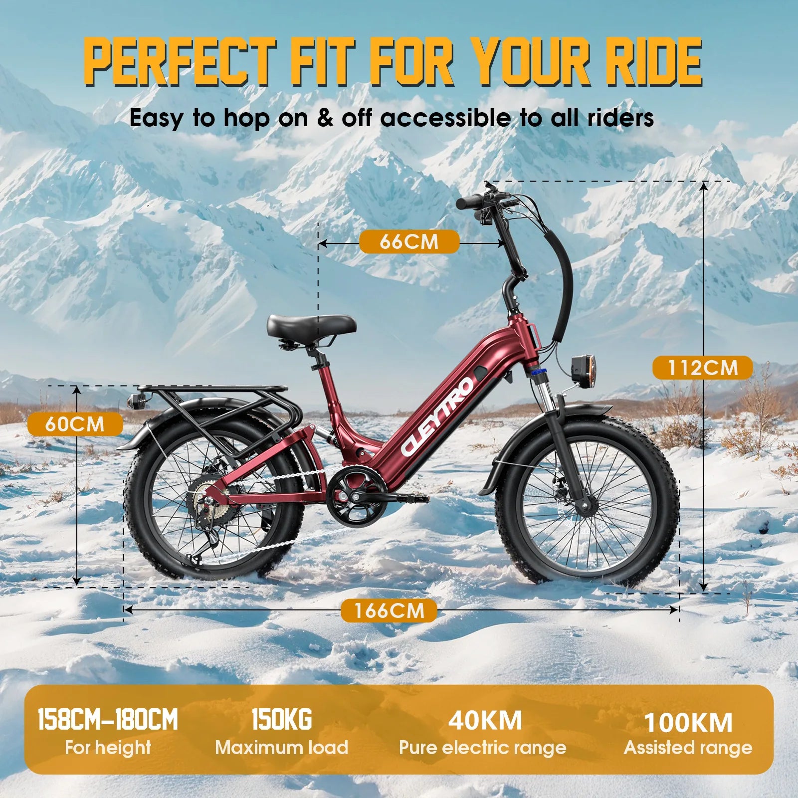 Vélo électrique Cleytro XC20 – 500W | 48V 15,6Ah