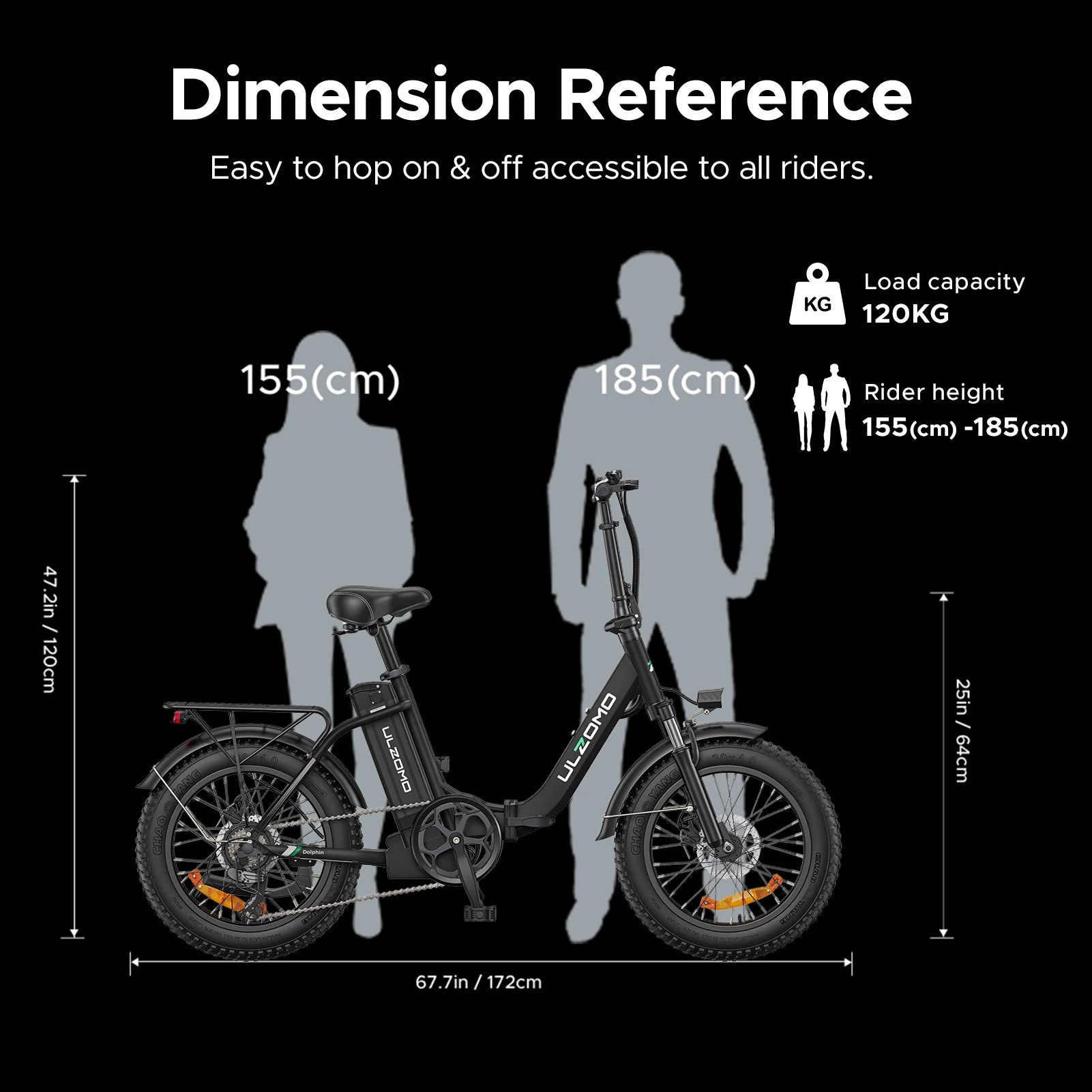 Vélo électrique pliant Ulzomo Dolphin  20" | 250W