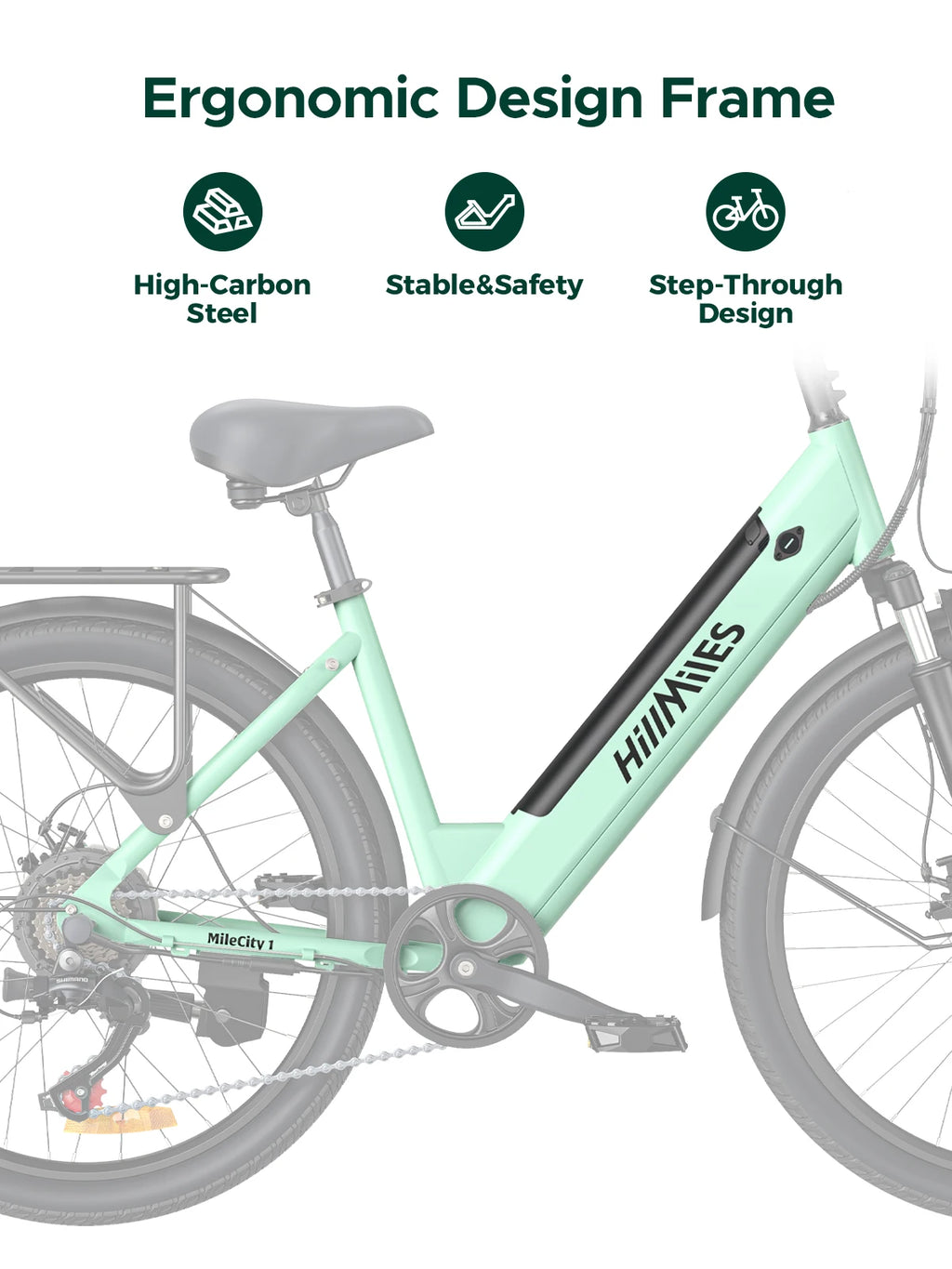 Vélo Électrique Urbain MileCity 1 – 250W