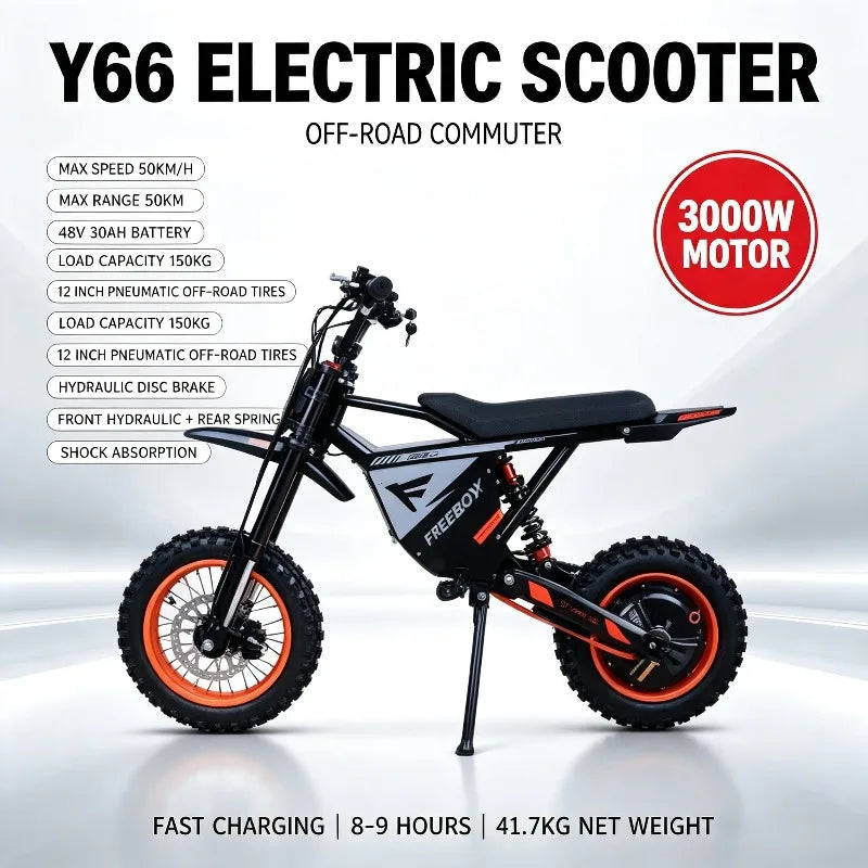 Moto électrique tout-terrain FREEBOY Y66  3000W