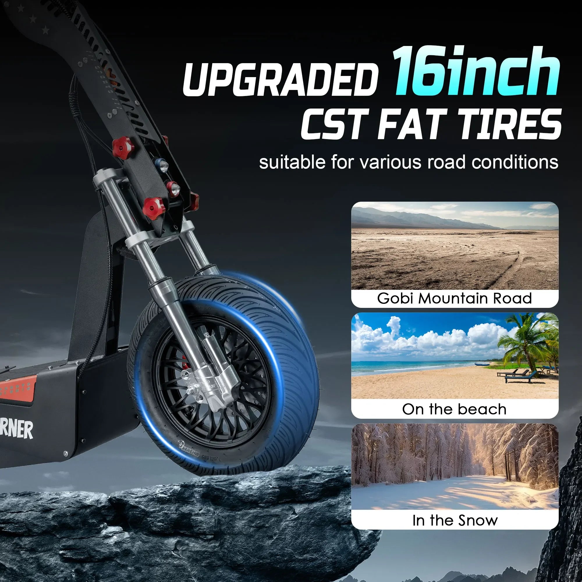 Trottinette Électrique HEZZO F8  72V 8000W | 16 Pouces | 100-120 km d'Autonomie