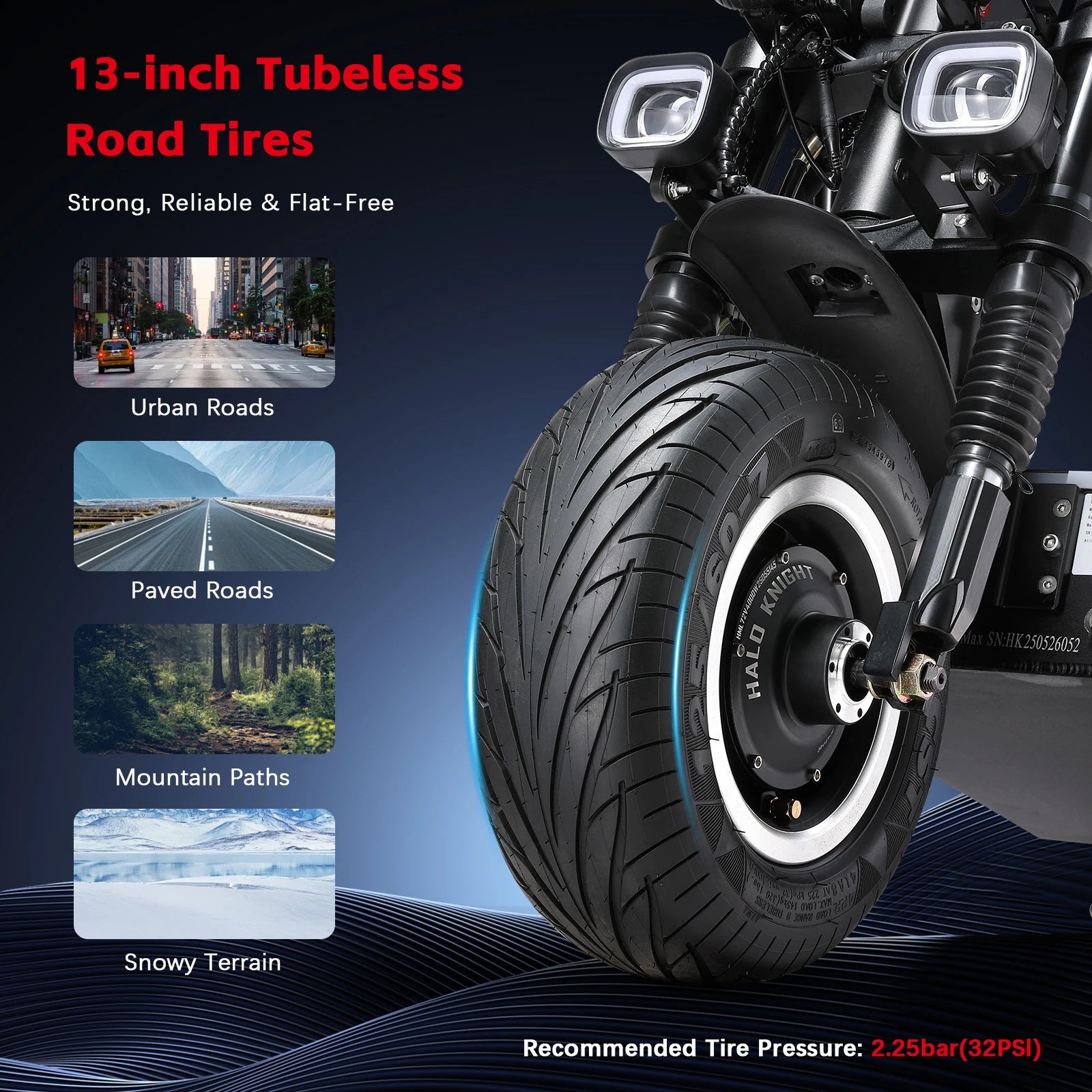 Trottinette Électrique Halo Knight T107 Max  72V 8000W