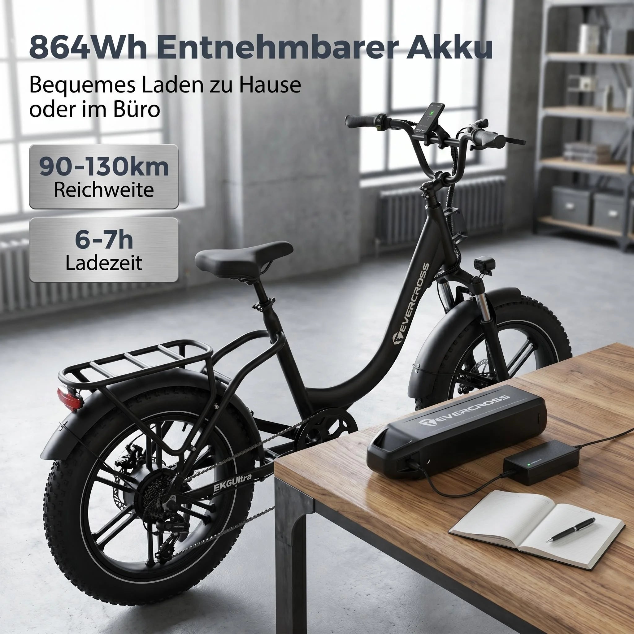 Vélo électrique Evercross Tech EK6 Ultra  20" | 250W