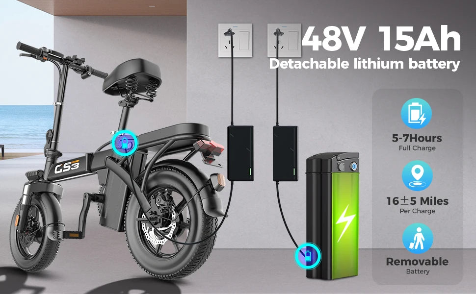 Vélo Électrique Pliant Toofly GS3  250W ou 600W