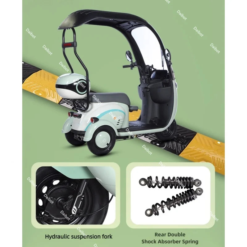 Tricycle Électrique Daibot 1000W | 60V 22Ah