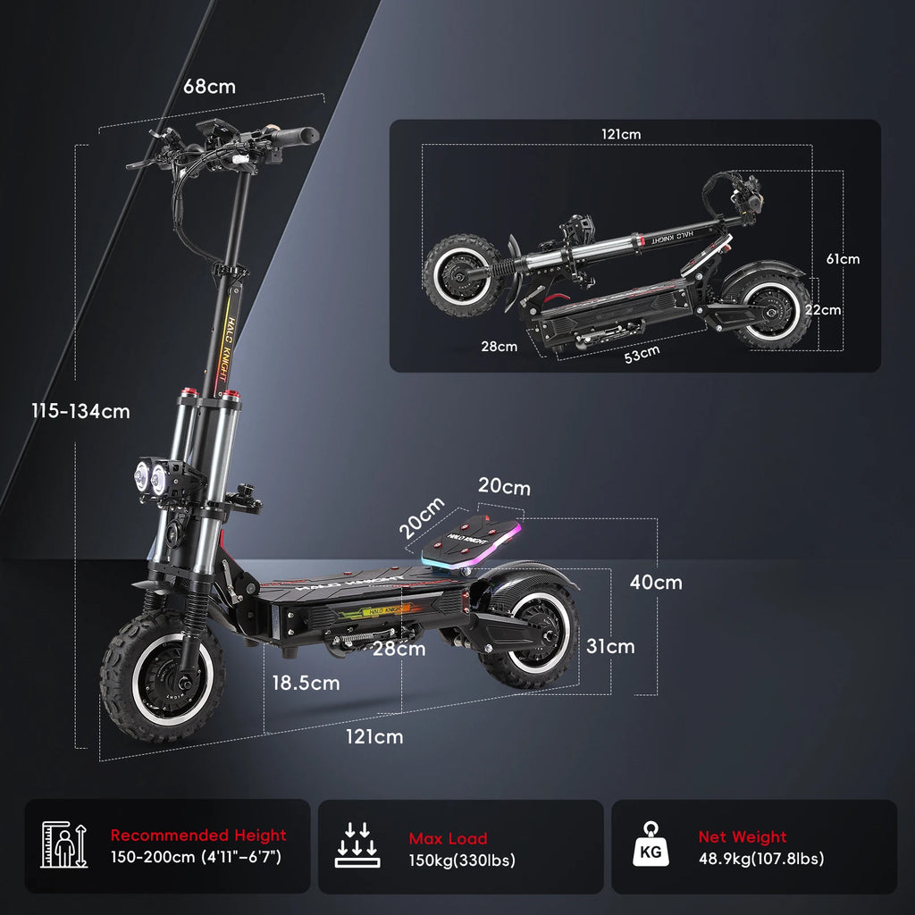 Trottinette Électrique Tout-Terrain Halo Knight T107Pro  6000W