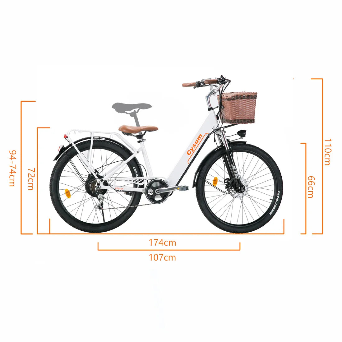 Vélo Électrique Cysum Cityrun 26" 250W