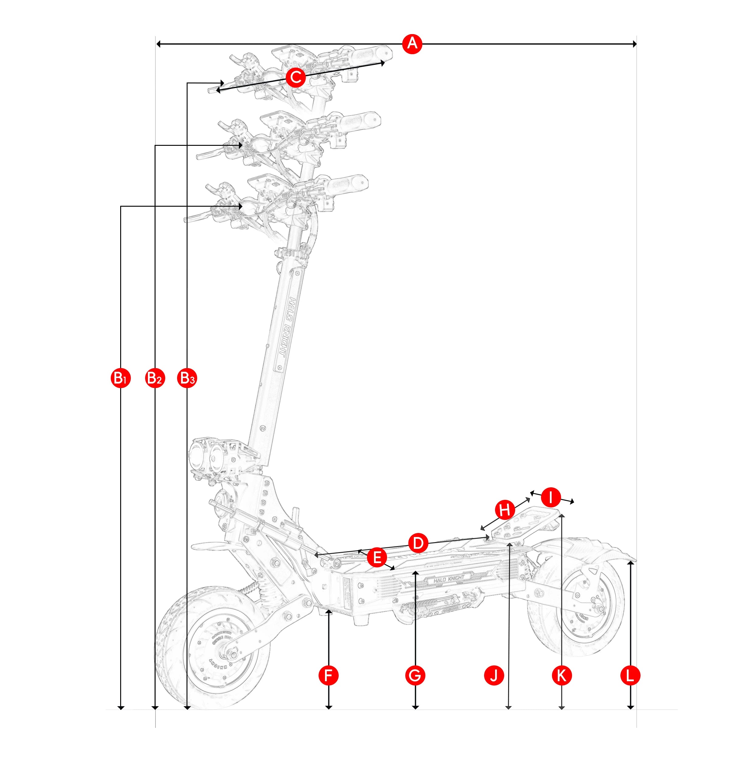 Trottinette Électrique HALO KNIGHT T108Pro — 6000W | 60 V 38,4 Ah