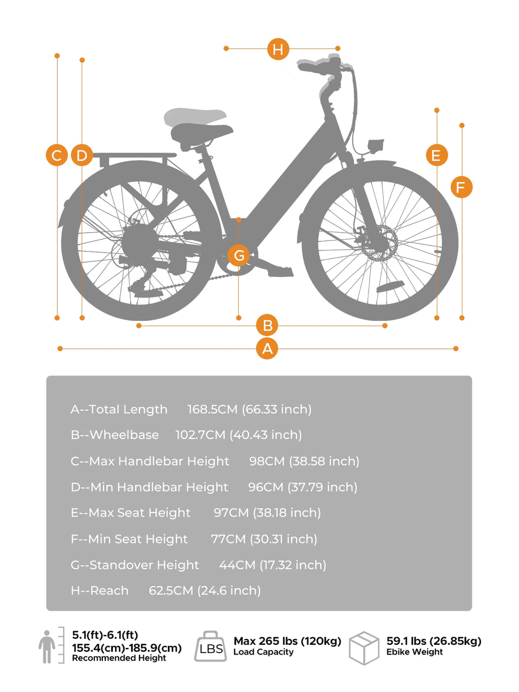 Vélo Électrique Urbain MileCity 1 – 250W