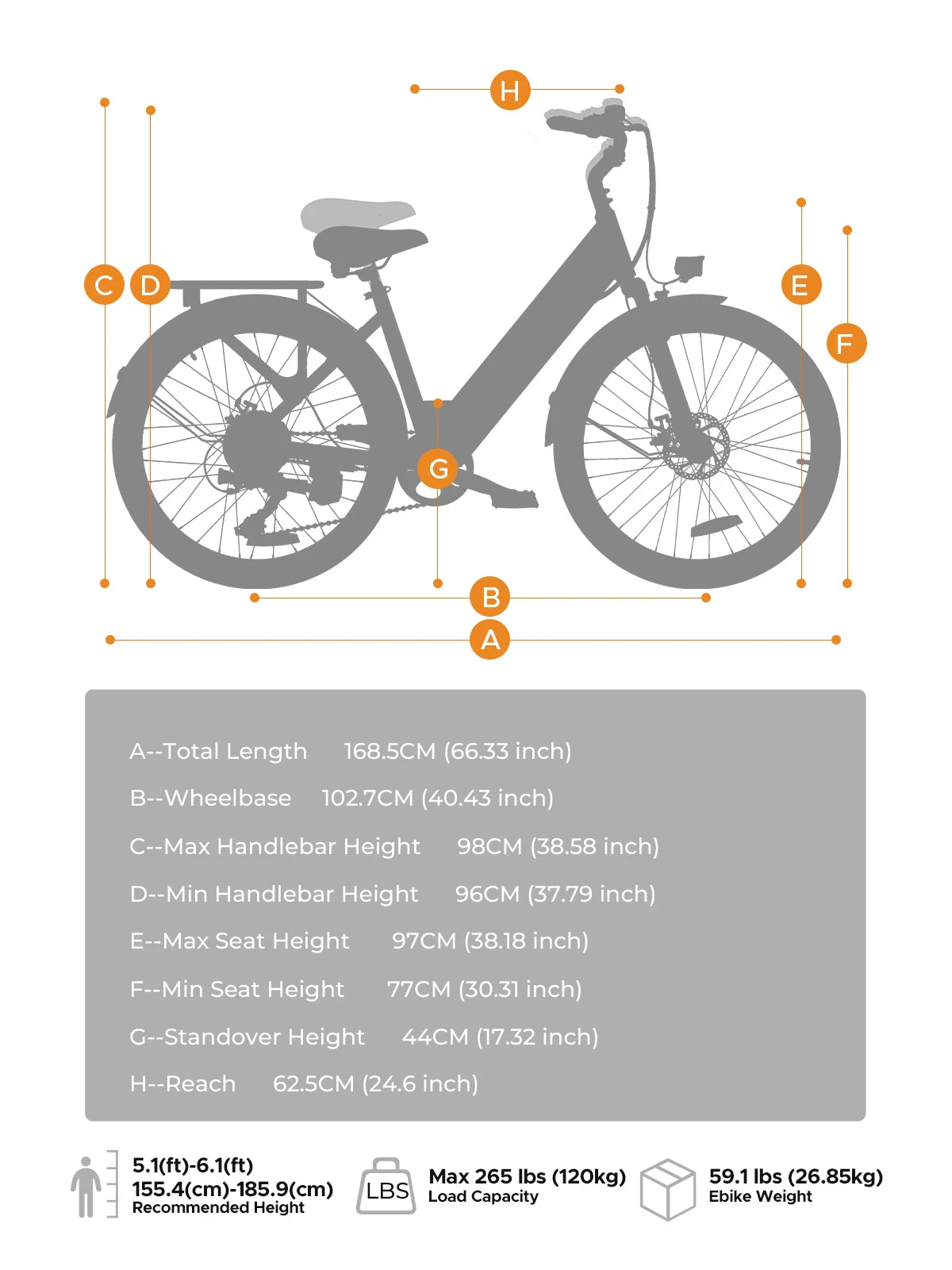 Vélo Électrique Urbain MileCity 1 – 250W